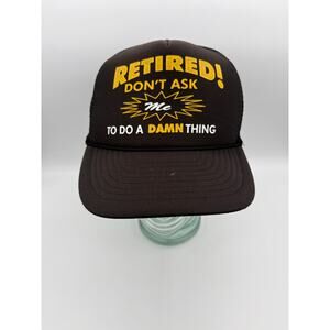 Vintage Retired Grandpacore Black Mesh Snap Back Trucker Hat Nissun